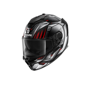 Shark Spartan GT Replikan full-face hjelm (mat sort / sølv / rød)