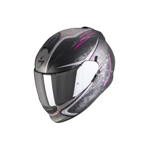 Scorpion Exo-491 Run full-face hjelm (mat sort / lilla / grå)
