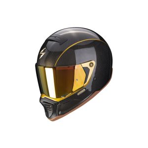 Scorpion Exo-HX1 Carbon SE Solid full-face hjelm (sort / carbon / guld)