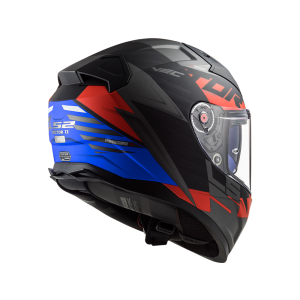 LS2 FF811 Vector II Absolute full-face hjelm (mat sort / rød / blå)