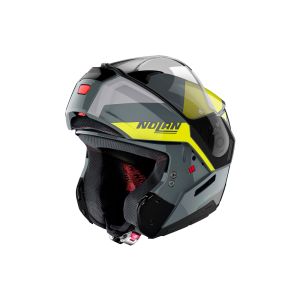 Nolan N90-3 Wilco N-Com flip-up hjelm (grå / gul)