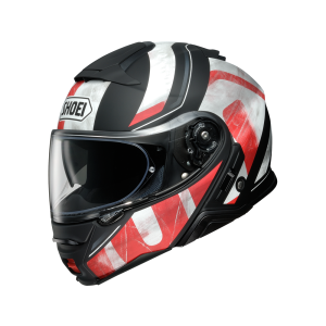 Shoei Neotec-II Jaunt TC-1 flip-up hjelm (mat sort / hvid / rød)