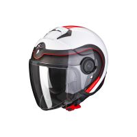 Scorpion Exo-City Roll Jet hjelm (hvid / sort / rød)