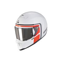 Scorpion Exo-HX1 Nostalgia Streetfighter Fullface-hjelm (hvid / rød / sort)