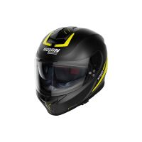 Nolan N80-8 Staple N-Com full-face hjelm (mat sort / gul)